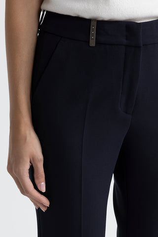 Stretch viscose-cotton trousers