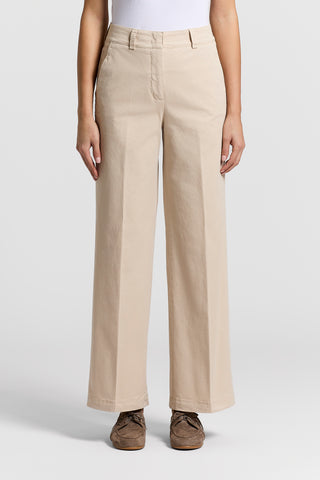 Stonewash gabardine trousers