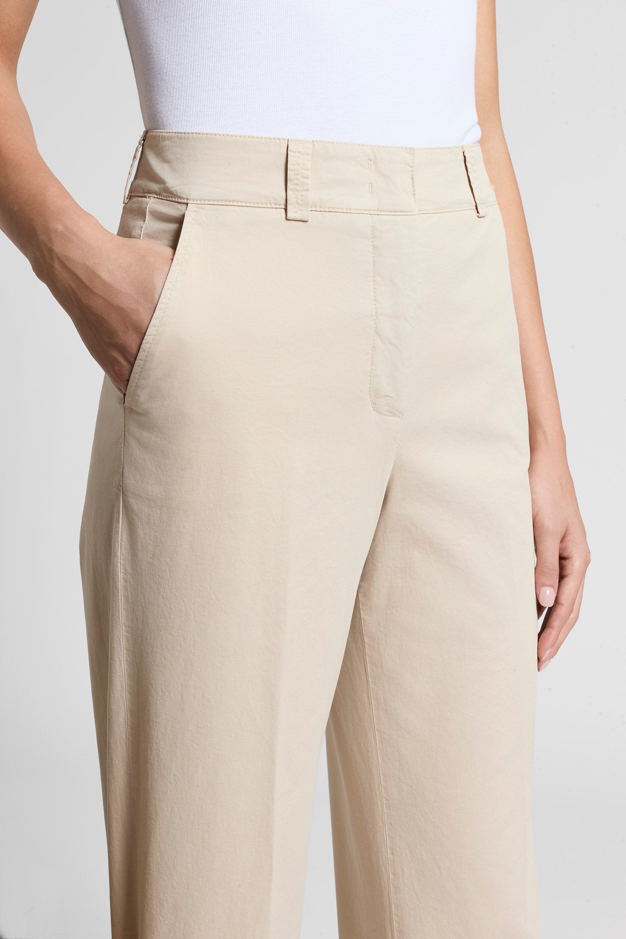 Stonewash gabardine trousers | Peserico US