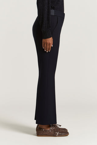 Cropped flared trousers
