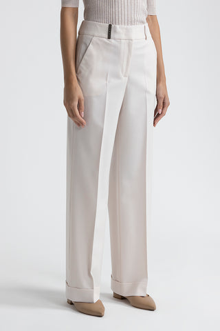 Straight twill trouser