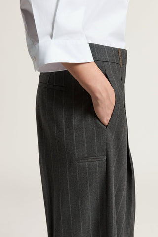Wool flannel trousers