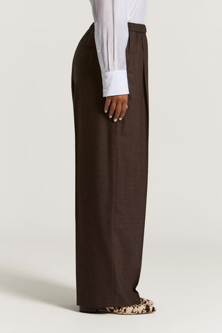Wool and cashmere flannel trousers