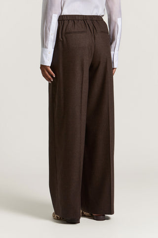 Wool and cashmere flannel trousers
