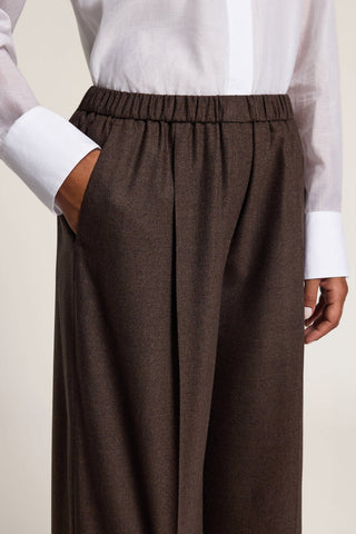 Wool and cashmere flannel trousers
