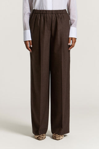 Wool and cashmere flannel trousers