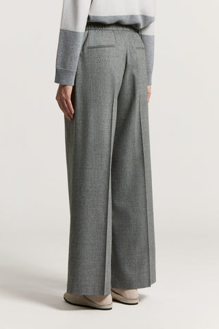 Wool and cashmere flannel trousers
