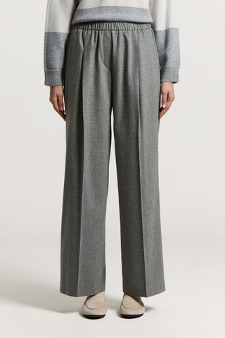 Wool and cashmere flannel trousers
