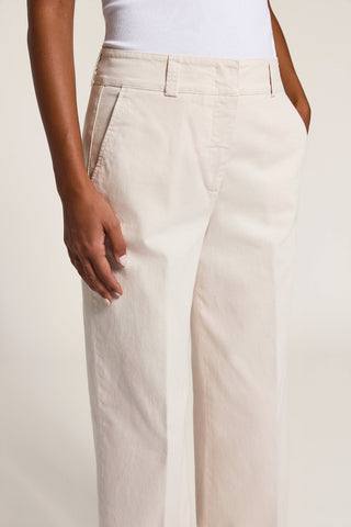 Cotton gabardine trousers