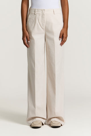 Cotton gabardine trousers