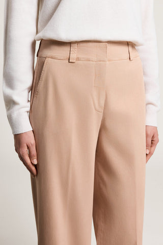 Cotton gabardine trousers