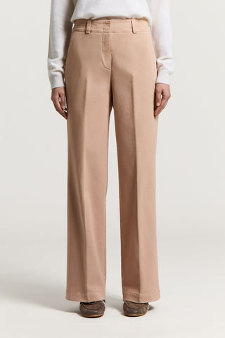 Cotton gabardine trousers