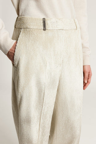 Velvet palazzo trousers