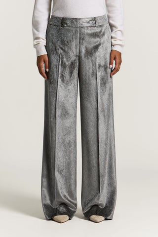 Velvet palazzo trousers