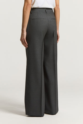 Wool gabardine palazzo trousers