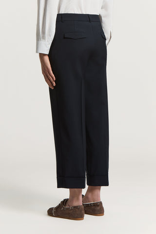 Two-way stretch wool trousers