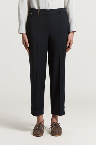 Two-way stretch wool trousers