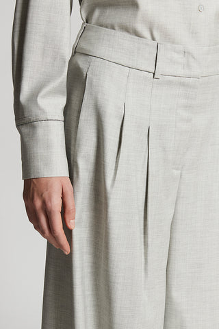Stretch viscose wool trousers