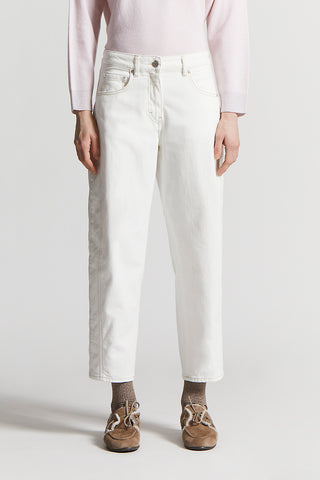 Stretch cotton twill trousers