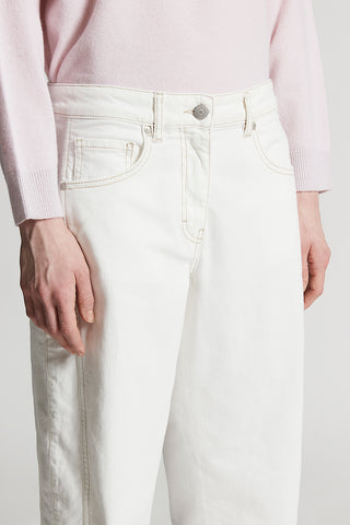Stretch cotton twill trousers