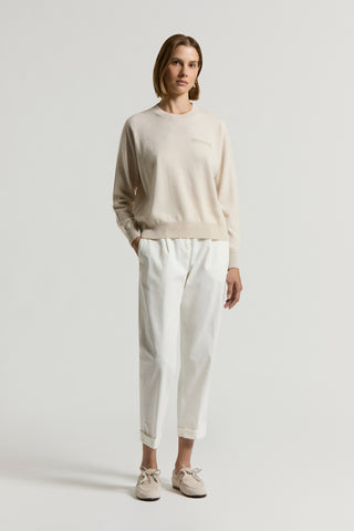 Stretch cotton gabardine trousers