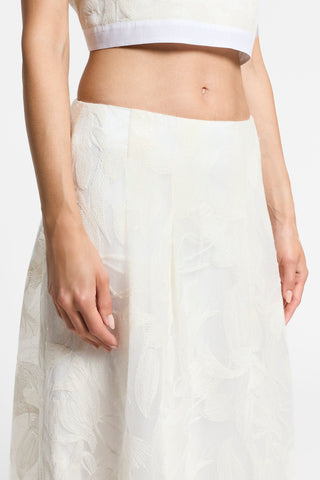 Tulle skirt with embroidery