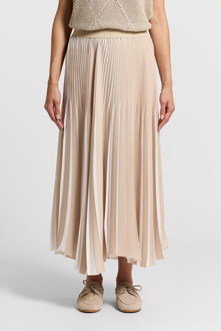 Two-tone pleated skirt