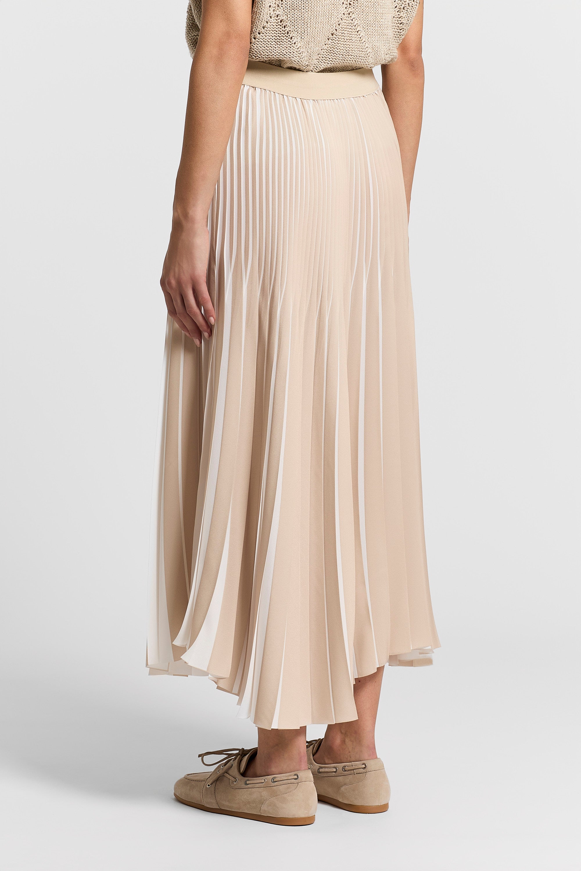 Two-tone pleated skirt | Peserico US