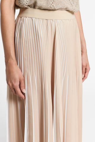 Two-tone pleated skirt