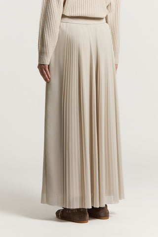 Asymmetrical pleated skirt