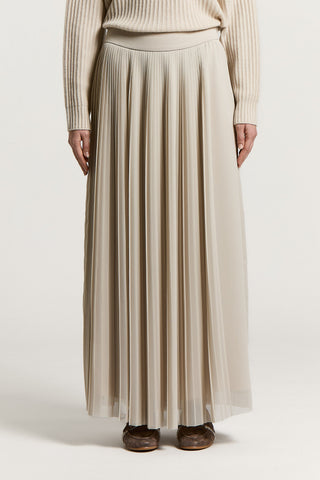 Asymmetrical pleated skirt