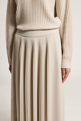 Asymmetrical pleated skirt
