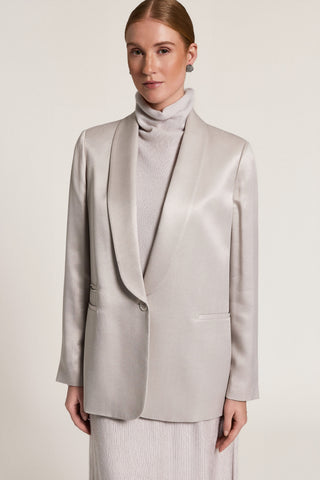 Single-breasted viscose blazer