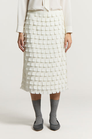 Fringed chiffon skirt