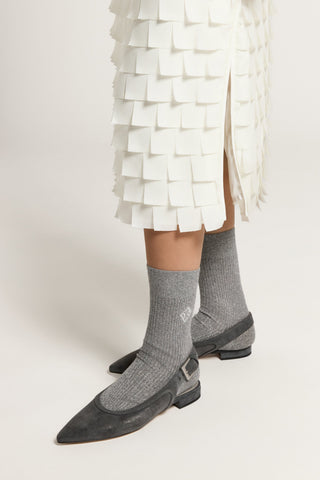 Fringed chiffon skirt