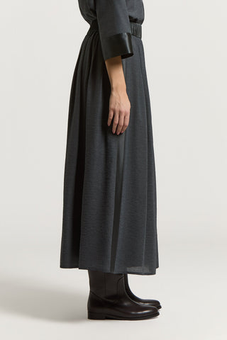 Semi-shiny organza long skirt