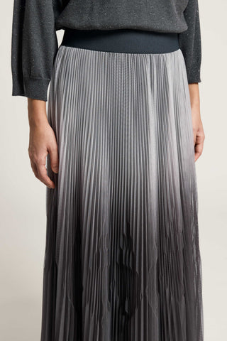 Midi skirt in ombré pleated tulle