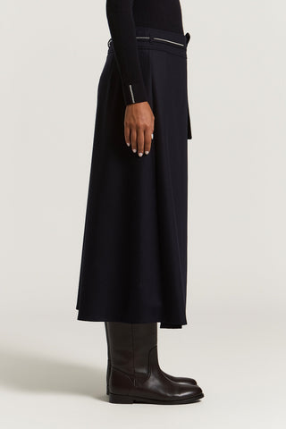 Wool and cashmere wrap skirt