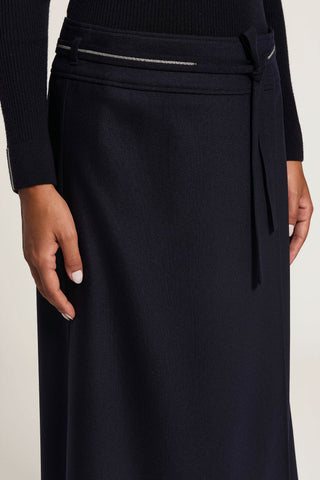 Wool and cashmere wrap skirt