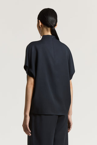 Peach-finish pure tencel twill blouse