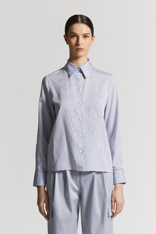 Striped tencel-blend twill shirt