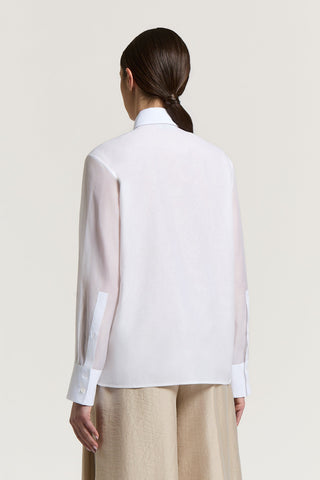 Cotton and silk organza shirt