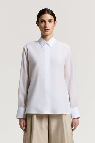 Cotton and silk organza shirt