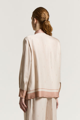 Viscose twill shirt with sash