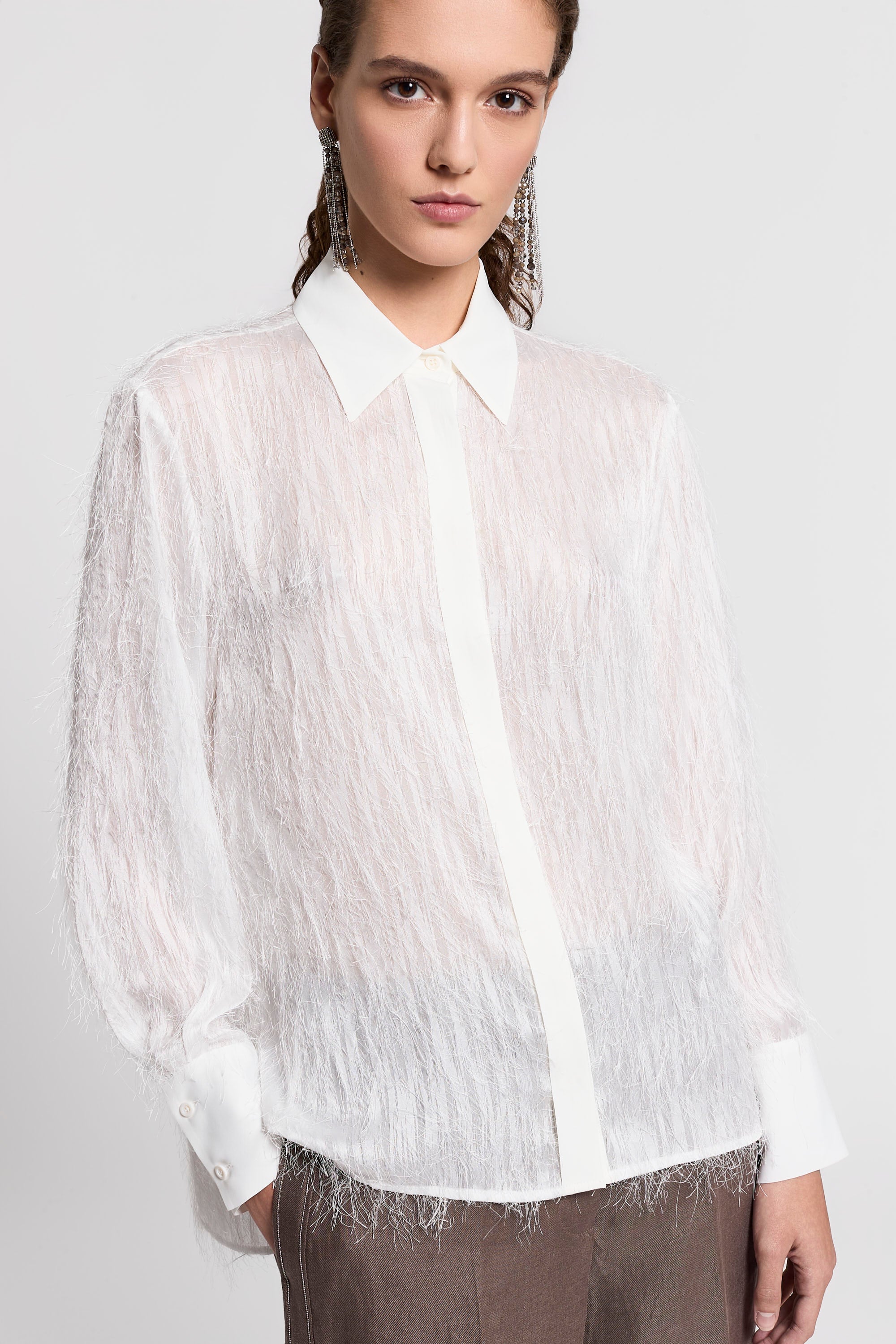 Fil coupé jacquard shirt | Peserico US