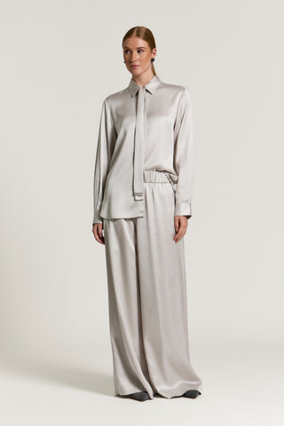Viscose satin palazzo trousers