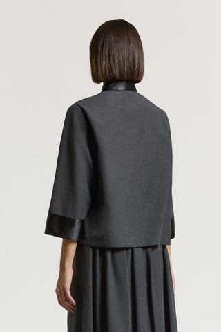 Semi-shiny organza shirt
