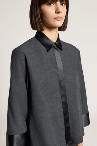 Semi-shiny organza shirt