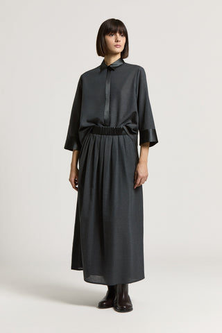 Semi-shiny organza shirt