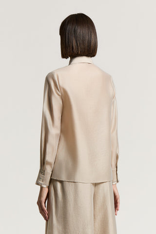 Semi-shiny organza shirt
